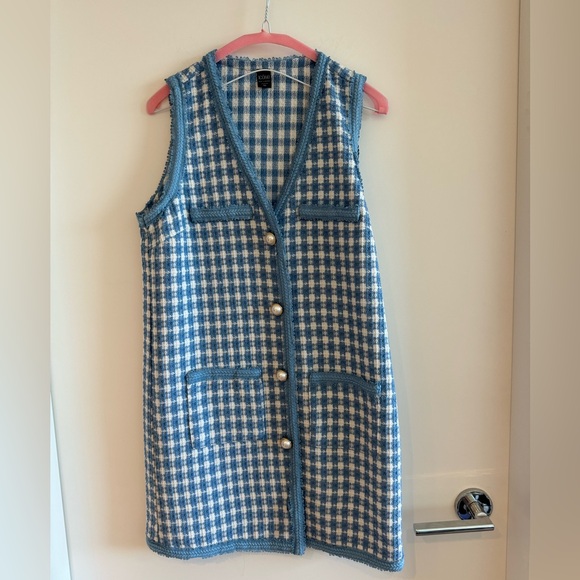 Icone Simons Blue Gingham Dress - Size Small Worn Once - Picture 2 of 3